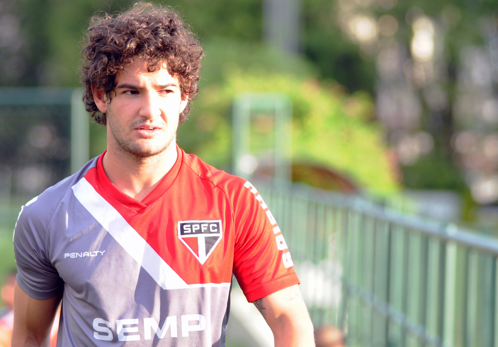 Treino dos jogadores do São Paulo futebol clube.